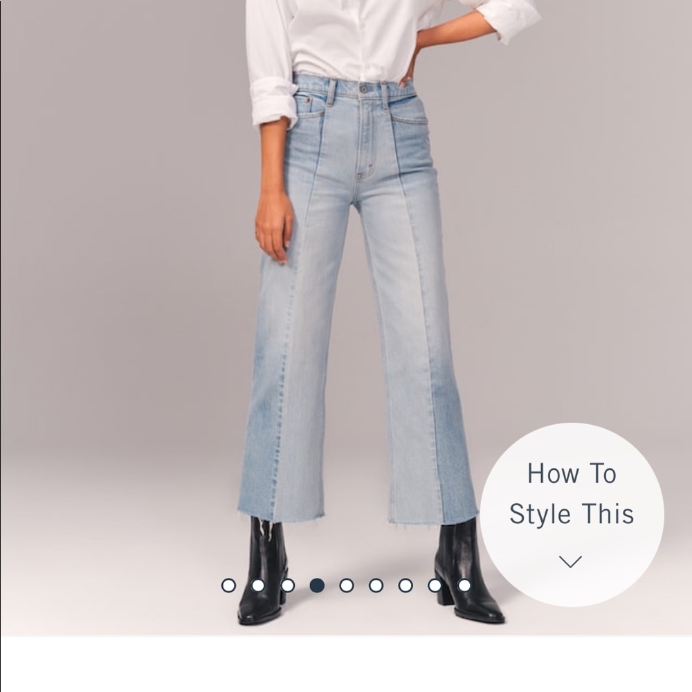 Abercrombie & Fitch Ultra High Rise Wide Leg Jeans